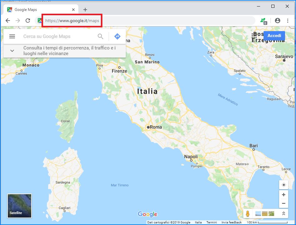 Screenshoot Google Maps